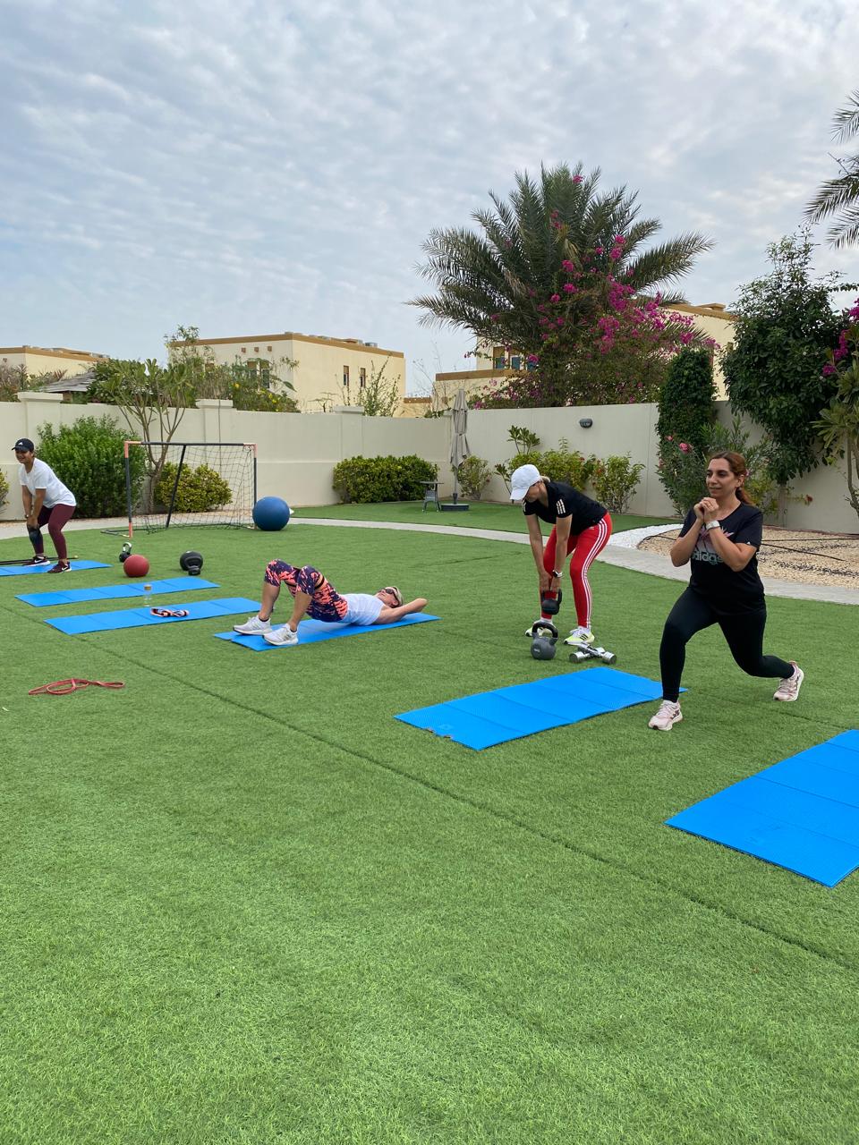 Outdoor small-group circuit training session